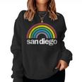 San Diego Rainbow 70'S 80'S Style Retro Gay Pride California Women Sweatshirt