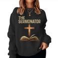The Sermonator Pastor Appreciation Christian Cross Women Sweatshirt