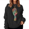 Singer Vocalist Colorful Studio Microphone Women Sweatshirt