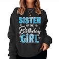 Sister Of The Birthday Girl Family Snowflakes Winter Party Women Sweatshirt