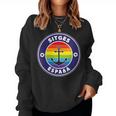 Sitges Spain Beach Retro Sailing Holiday Surfer Lgbt Souvenir Women Sweatshirt