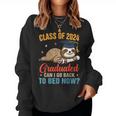 Sloth Graduation Class Of 2024 Graduated Can Go Back To Bed Women Sweatshirt