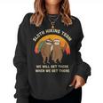 Sloth Hiking Team Vintage Women Sweatshirt