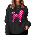 Sock Hop Cutie 50S Costume Pink Polka Dot Poodle Women Sweatshirt