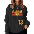 Softball Mom Mother's Day 13 Fastpitch Jersey Number 13 Women Sweatshirt