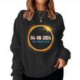 Solar Eclipse 2024 American Totality Astronomy Women Sweatshirt