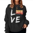 South Dakota Sd Map Souvenir Love Distressed State Women Sweatshirt