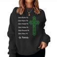 St Patrick's Prayer Irish Green Christian Cross Women Sweatshirt