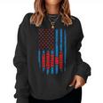 Steak Whiskey Freedom Cigars Usa Flag Women Sweatshirt