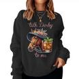 Talk Derby To Me Horse Racing Bourbon Derby Day Women Sweatshirt