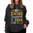My Teacher Survived A Year Of Me End Of School Year Women Sweatshirt