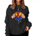 Teachers Are Superheroes Pre K Super Teacher Staff Women Sweatshirt