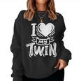 Twins Twin Brother Sister I Love My Twin Women Sweatshirt