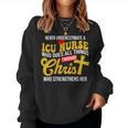 Never Underestimate A Icu Nurse Who Does All Things Women Sweatshirt