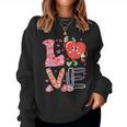Valentine Day Love Teacher Candy Conversation Hearts Women Sweatshirt