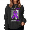 I Wear Purple For My Mom Mother Pancreatic Cancer Awareness Women Sweatshirt