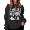 A Welder Melted My Heart Outfit For Wife Girlfriend Women Sweatshirt