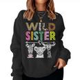 Wild Sister Zoo Theme Birthday Safari Jungle Matching Party Women Sweatshirt