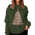 Christmas Cheetah Print Leopard Christmas Tree Women Sweatshirt