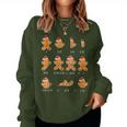 Christmas Math Teacher Fraction Gingerbread Cookie Santa Hat Women Sweatshirt