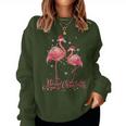 Flamingo Santa Light Christmas Sweater Flamingo Christmas Women Sweatshirt