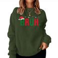 Christmas Bruh Xmas Boys Bruh Santa Hat Women Sweatshirt