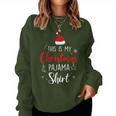 Christmas Pj Pajama Pjs For Family Women Sweatshirt