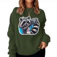 Vintage Camera Christmas Rocket Raccoon Meme Selfie Women Sweatshirt