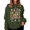 Xmas Holiday Very Merry Teacher Women Sweatshirt
