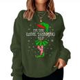 Matching Family Group I'm The Wine Drinking Elf Christmas Women Sweatshirt