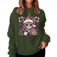 Merry Christmas Cat Santa For Cat Mom Christmas Cat Women Sweatshirt