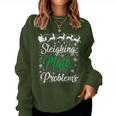Sleighing Math Problem Xmas In Math Teacher Christmas Women Sweatshirt