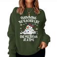 Surviving The Teacher Life One Meltdown At A Time Christmas Women Sweatshirt