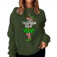 Teacher Elf Christmas Costume Matching Family Elf Squad Women Sweatshirt