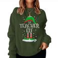 The Teacher Elf Christmas Family Matching Xmas Group Women Sweatshirt