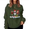 Three Glass Of Red Wine Santa Hat Christmas For Women Women Sweatshirt
