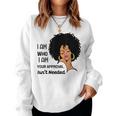 Black Queen Lady Curly Natural Afro African American Women Sweatshirt