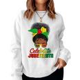 Celebrate Junenth Black Messy Bun 1865 Emancipation Women Sweatshirt
