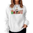 Dobermann Und Kaffeeliebhaber Mama Papa Weihnachten Neujahr Grafik Raglan Sweatshirt Frauen