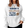 Football Pregnancy Announcement Fall Baby Reveal Women Sweatshirt