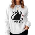 Cat Kitty Cat Cat Mom Cat Dad Psycho Cat Women Sweatshirt