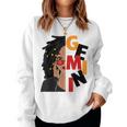 Gemini Girls African American Loc'd Zodiac Sign Women Sweatshirt