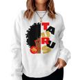 Half Face Taurus Black Queen Birthday Zodiac Curly Hair Women Sweatshirt