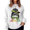 Jamaican Flag Jamaican Clothing Jamaica Messy Bun Jamaica Women Sweatshirt