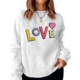 Love Überall Sogar Auf Liebe Süß Mama Papa Raglan Sweatshirt Frauen