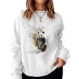 Panda Kunstwerk Tiermotiv Panda Sweatshirt Frauen