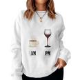 How I Tell Time Coffee And Wine Women Sweatshirt