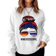 Thailand Deutschland Flagge Thai Deutsch Messy Bun Sweatshirt Frauen