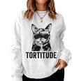 Tortitude Tortie Cat Mom Sunglasses Tortoiseshell Mama Women Sweatshirt