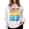 I Like My Whiskey StraightLesbian Gay Pride Lgbt Women Sweatshirt